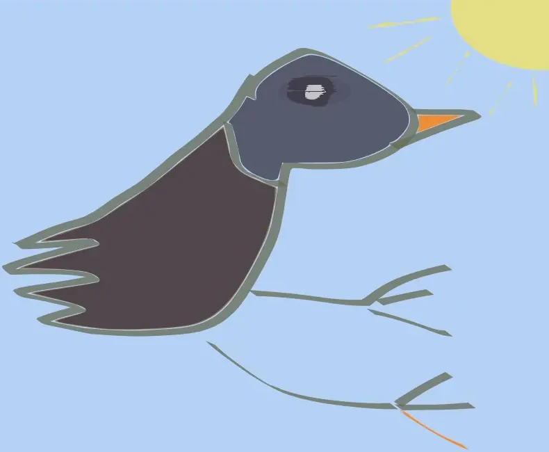 bad drawing of bird