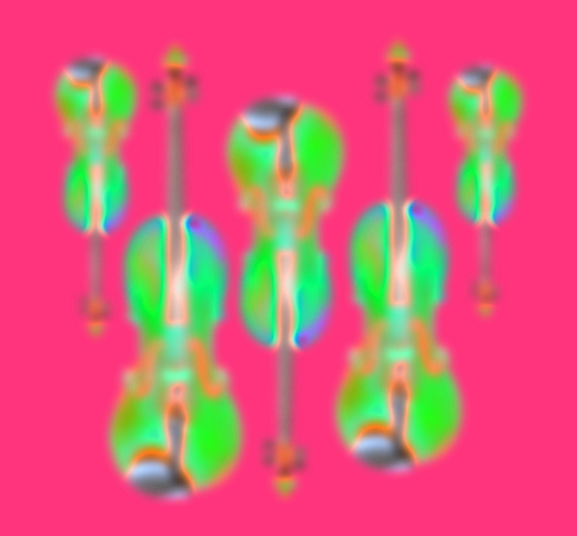 A number of violas in sequence.