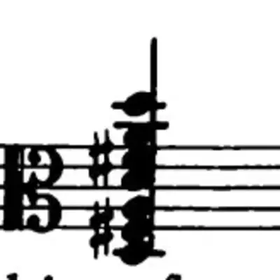 A viola chord being played.